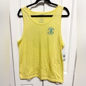Billabong Yellow Tank Top with Blue Logo